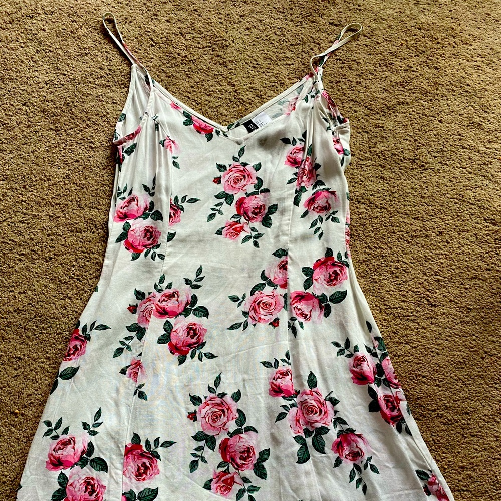 White floral dress, size 0